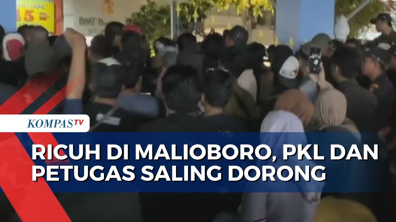 Ricuh, PKL dan Petugas Keamanan di Malioboro Terlibat Aksi Saling Dorong