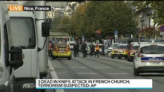 Attacker Kills 3 at Church in Nice, France