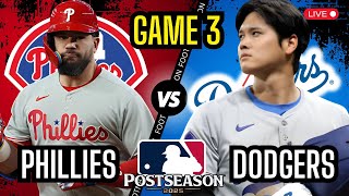 Philadelphia Phillies vs Los Angeles Dodgers-  NLDS Playoffs: Game 3 - Live Stream - Color Radio