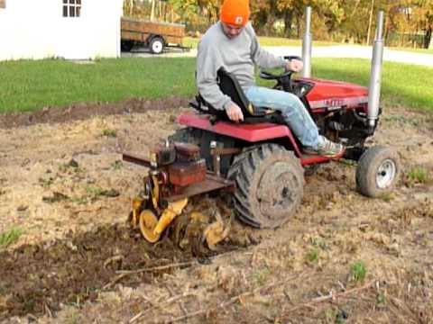 Cub Cadet 526 tiller conversion - YouTube