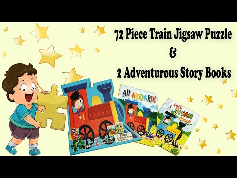 72 Piece Train Jigsaw Puzzle & 2 Adventurous Story Books 