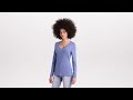 district dt135 women's perfect tri ® long sleeve v-neck teevideo thumbnail