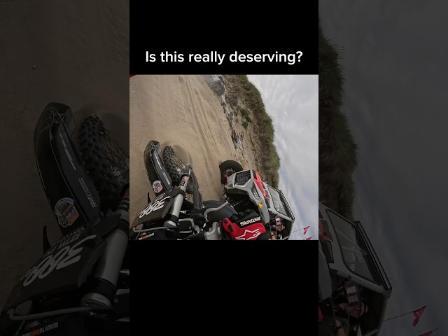 SxS hits dirt bike then tries to roost him