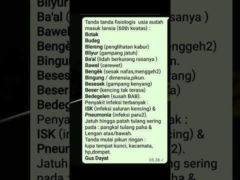 Lansia atau usia lanjut,umur 60th atau lebih. #dokter #sehat #lansiabahagia