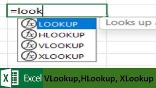 Excel: Lookup Functions, VLookup, HLookup, XLookup and Lookup (Tutorial)