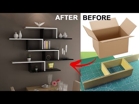 Upload mp3 to YouTube and audio cutter for DIY wall shelf decor | Cardboard wall shelf decorating ideas download from Youtube