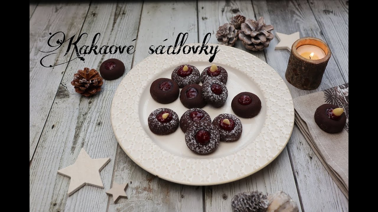Kakaové sádlovky s marmeládou | Důlkové koláčky | ❄ Vánoční edice ❄ | CZ/SK HD recipe