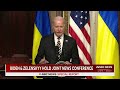 ‘Ukraine’s freedom is on the line’ Biden backs Zelenskyy in joint conference  - 05:02 min - News - Video