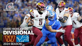 Washington Commanders vs. Detroit Lions | 2024 Divisional Round Game Highlights