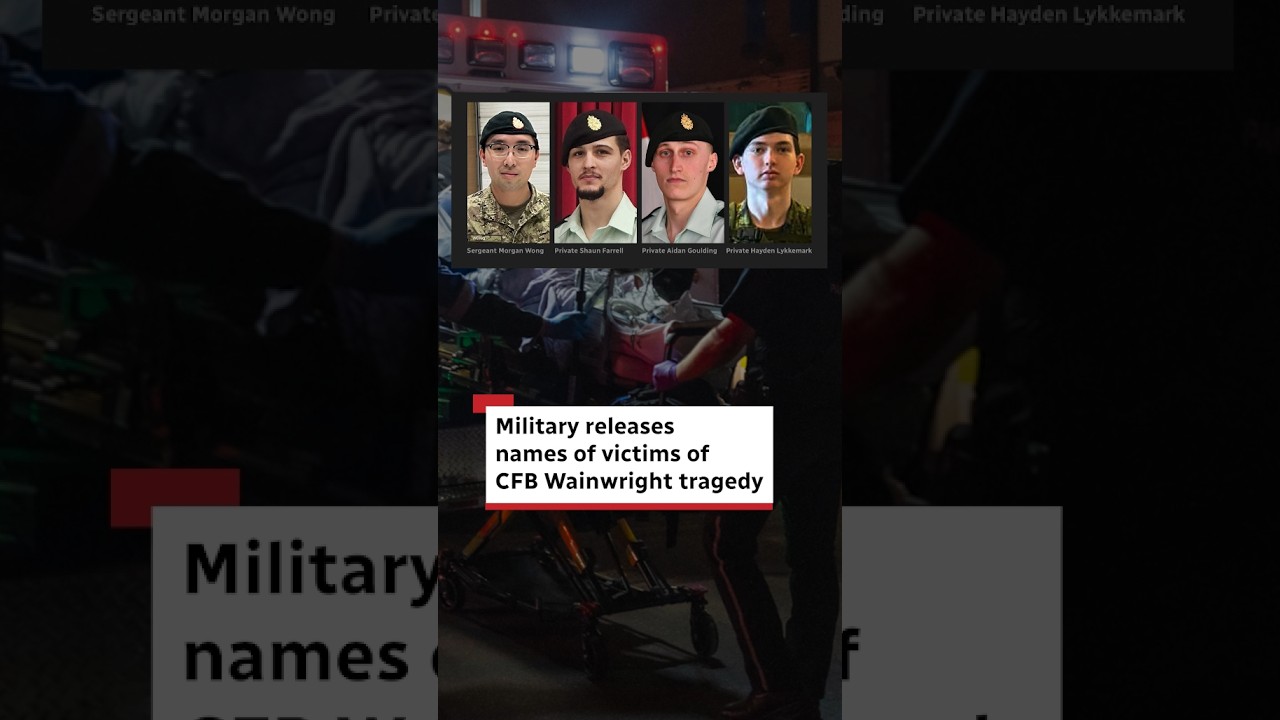 Military releases names of victims of CFB Wainwright tragedy