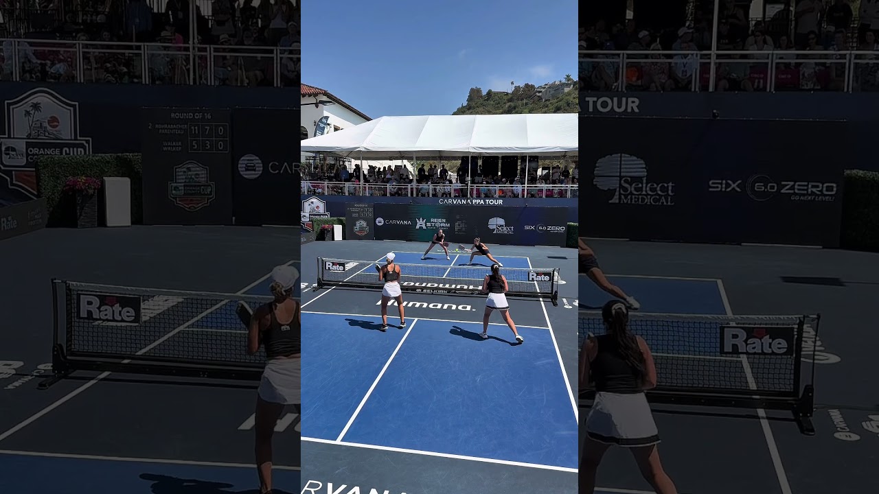 Maybe our favorite pickleball point that we saw all day 😮‍💨👏
