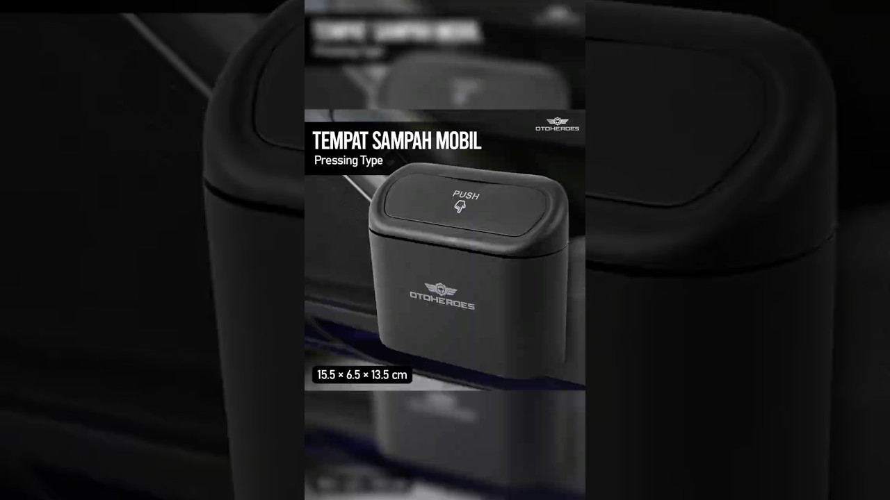 Pratinjau video produk OTOHEROES Tempat Sampah Mobil Gantung Car Trash Bin Pressing Type - D01