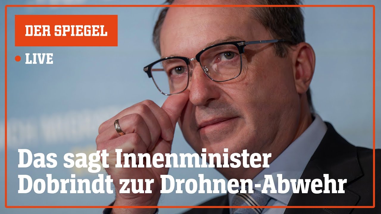 Livestream: Das sagt Innenminister Dobrindt zur Drohnen-Abwehr | DER SPIEGEL