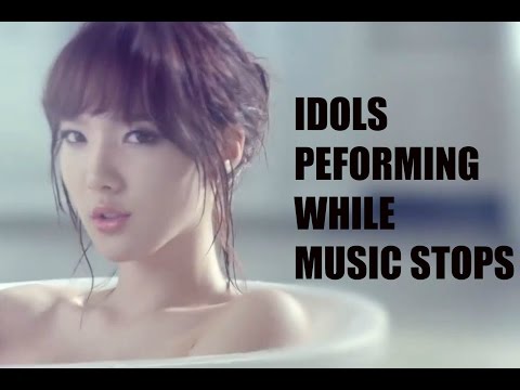 Kpop Idols Performing While Music Stopped