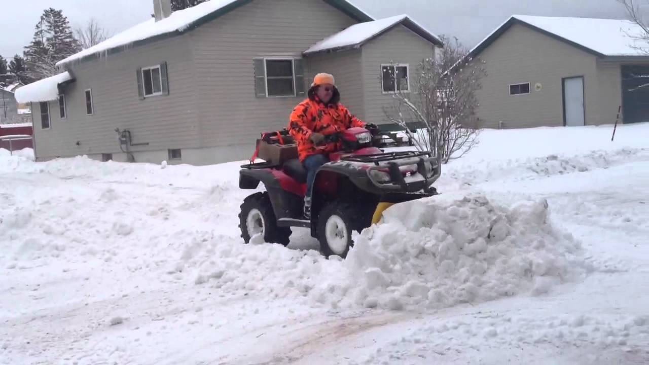 Honda foreman 500 snow plow #6