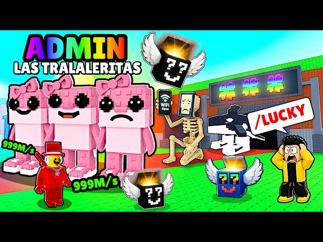 PODER DE ADMIN PRA PEGAR SECRETO DA LUCKY BLOCK NA UPDATE DO ROUBE UM BRAINROT