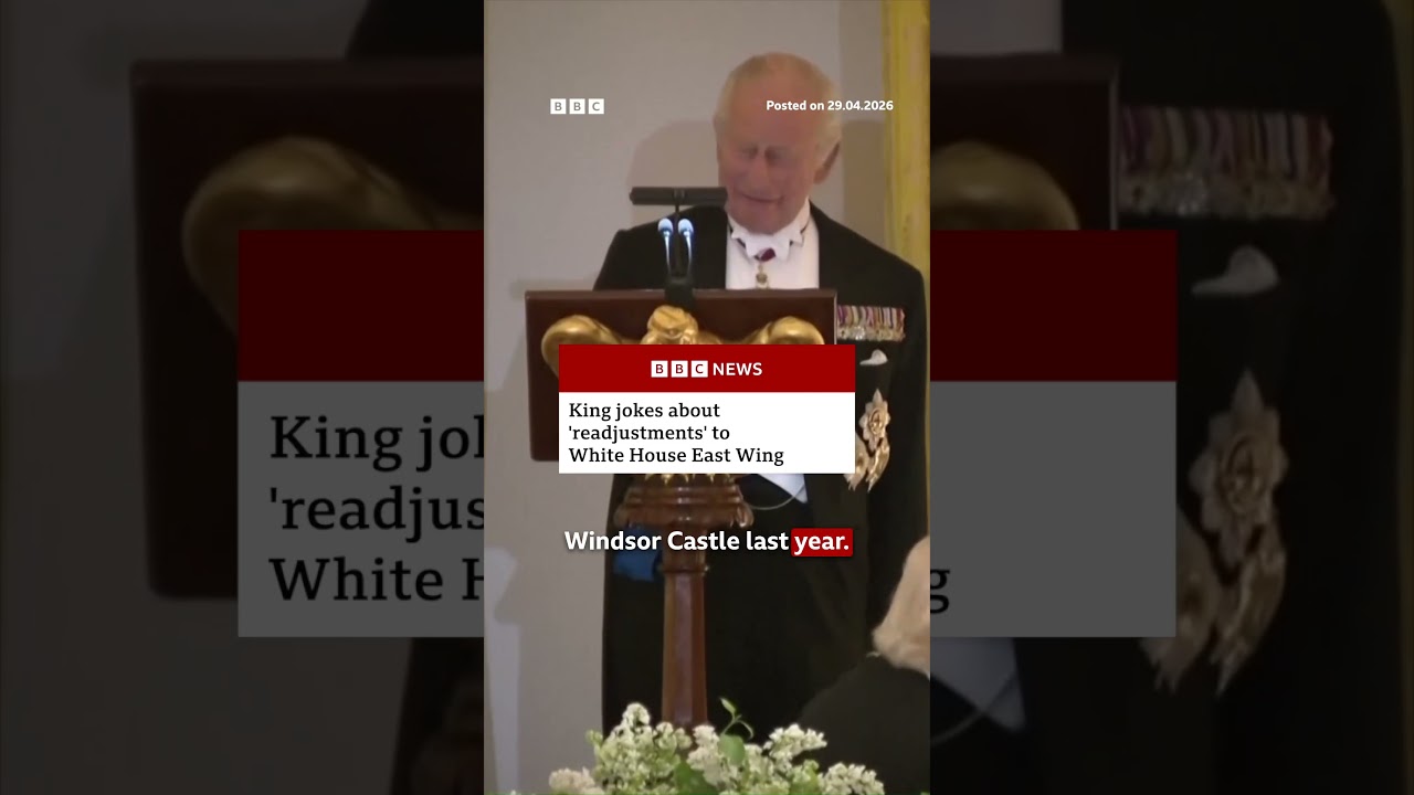 King Charles jokes about 'readjustments' to White House East Wing. BBCNews