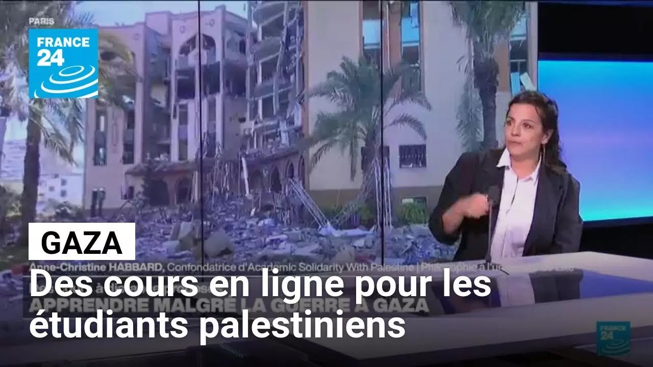Gaza : une ONG propose des cours en ligne aux étudiants palestiniens • FRANCE 24