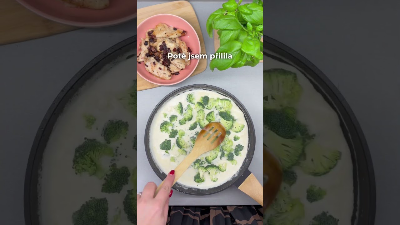Připravte kuřecí prsa v sýrové omáčce s brokolicí jako rychlý rodinný oběd #toprecepty #recipe