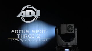 AMERICAN DJ FOCUS SPOT THREE Z 100 Watt LED Moving Head Motorized Focus and Zoom, DMX in action - learn more