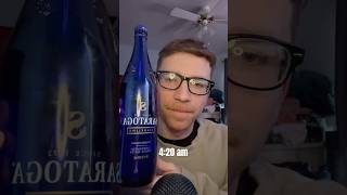 ASMR Morning Routine - w/ Saratoga Spring Water | Glass Tapping, Liquid Sounds #asmr #asmrshorts