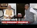 PM Modi Meets Vice President-Elect Jagdeep Dhankhar To Congratulate
