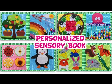 Personalized Sensory Peek-A-Boo Owl Handmade Quiet Book for Toddlers