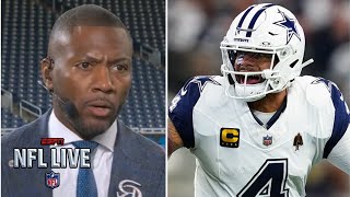 NFL LIVE | "Cowboys are lowkey scariest offense in NFL right now" - Clark claims Dak Prescott is MVP