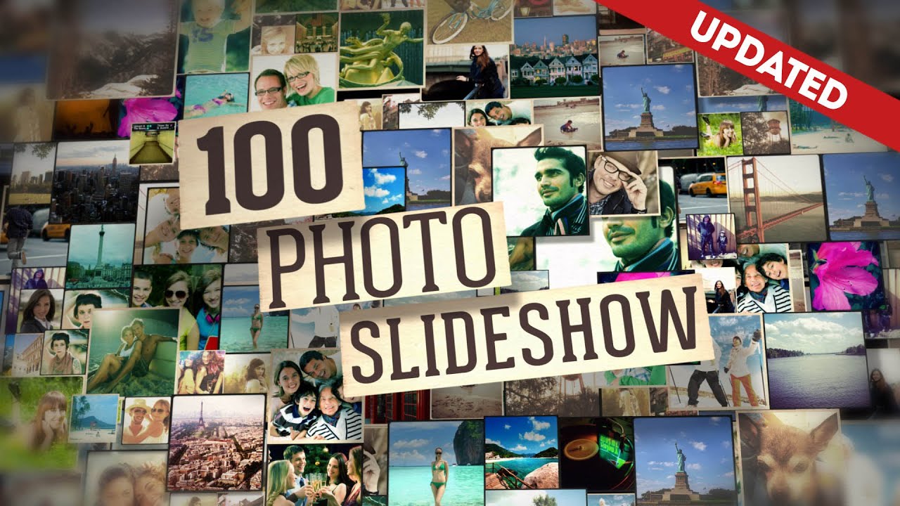 100 Photo Slide Show After Effects template - YouTube