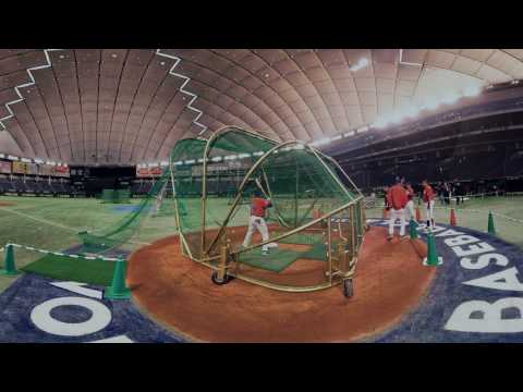 VR 360: Cespedes takes BP at Tokyo Dome