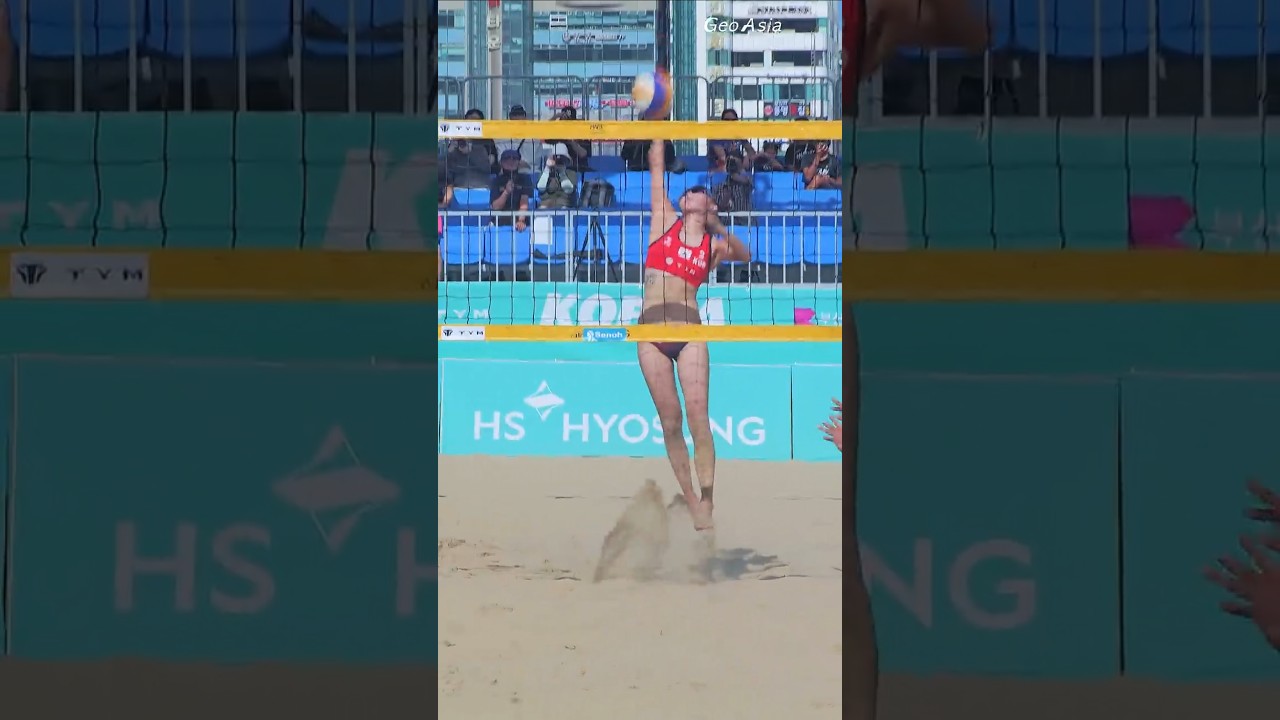 멋진 수비! 재치있는 공격!! 김정아 #beachvolleyball #김정아 #국가대표 #여자비치발리볼 #부산국제여자비치발리볼 #shorts