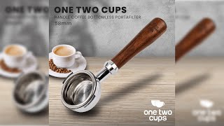 Pratinjau video produk One Two Cups Bottomless Naked Portafilter Stainless Steel 58mm - E61