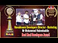 Navabhoomi Developers Director - Marketing Mr Mohammed Habeebuddin Best Real Developers Award | hmtv