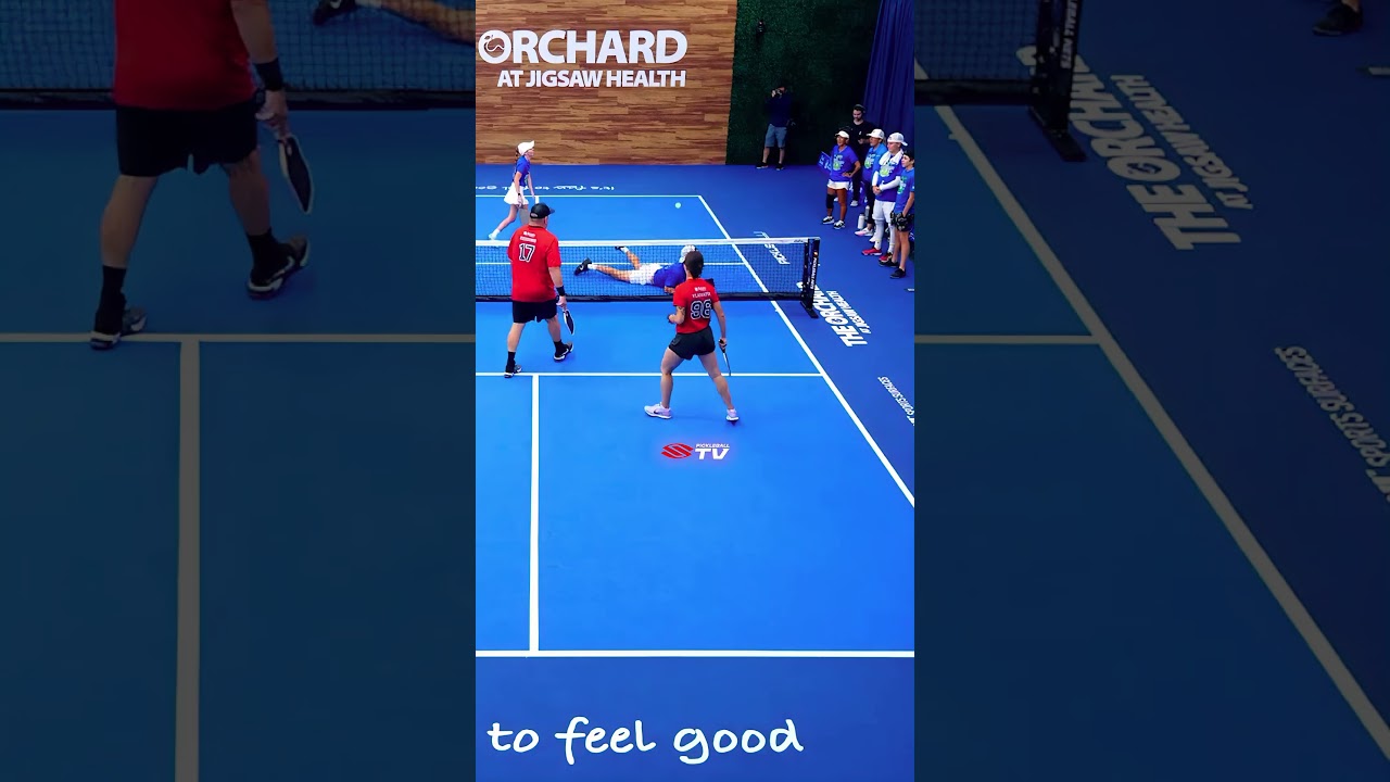 A little net chord never hurt anybody 😜 #pickleball #pickleballislife #pickleballhighlights