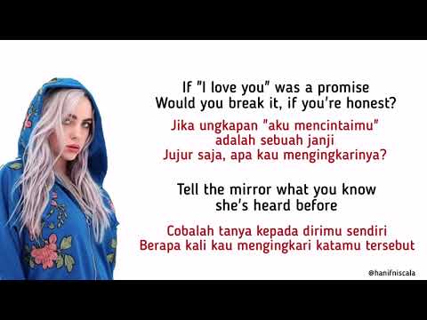 Billie Eilish - idontwannabeyouanymore  | Lirik Terjemahan