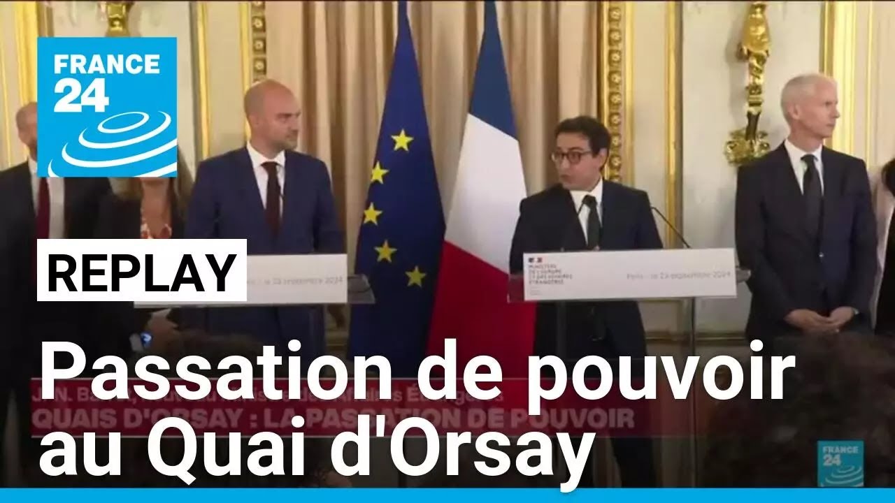 Quai d'Orsay : passation de pouvoir entre Stéphane Séjourné et Jean-Noël Barrot • FRANCE 24