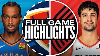 THUNDER at TRAIL BLAZERS | FULL GAME HIGHLIGHTS | January 26, 2025