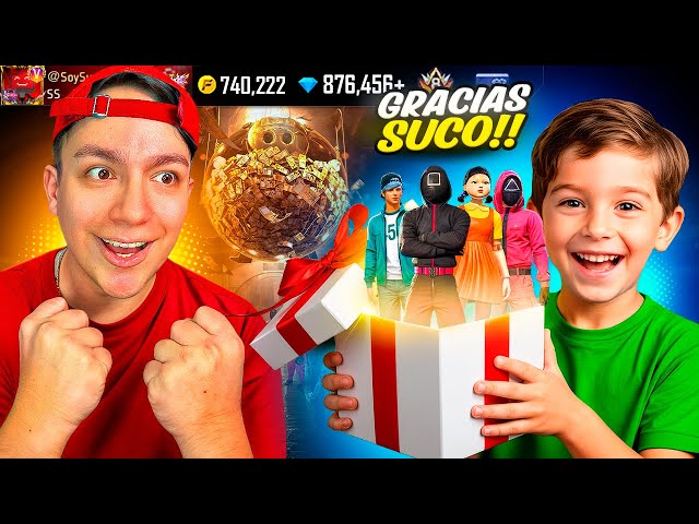 CHETANDO LA CUENTA DE 1 SUSCRIPTOR CON EL JUEGO DEL CALAMAR en FREE FIRE😱