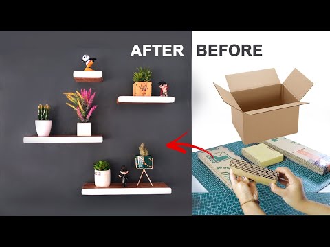 Upload mp3 to YouTube and audio cutter for How to Make a Minimalist Wall Shelf from Recycled Cardboard | DIY Home Decor | upcycling 101 download from Youtube
