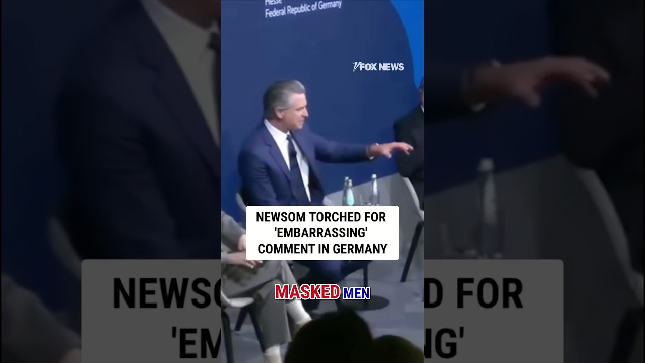 Newsom TORCHED for 'EMBARRASSING' comment in Germany #shorts #news #newsom