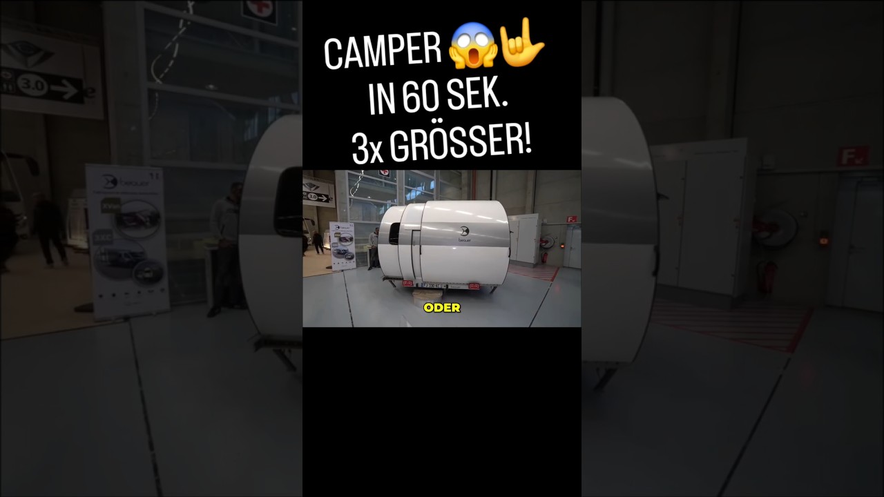 Camper wird in 60 Sekunden dreimal größer wohnwagen camping