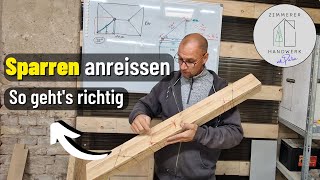Sparren richtig anreissen [ SO gehts richtig ]