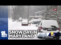 Weather Roundup: Snowy conditions across Baltimore
