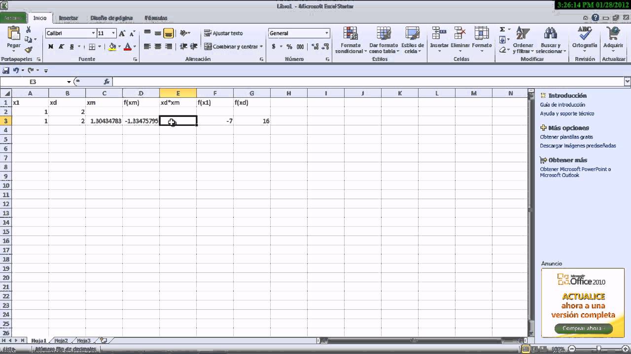 Explicando If,Redondeo,Absoluto , Metodo de la Regla Falsa [Excel ...