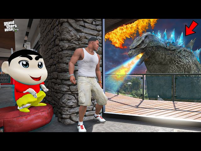 Franklin Surviving Godzilla Apocalypse in GTA 5 !