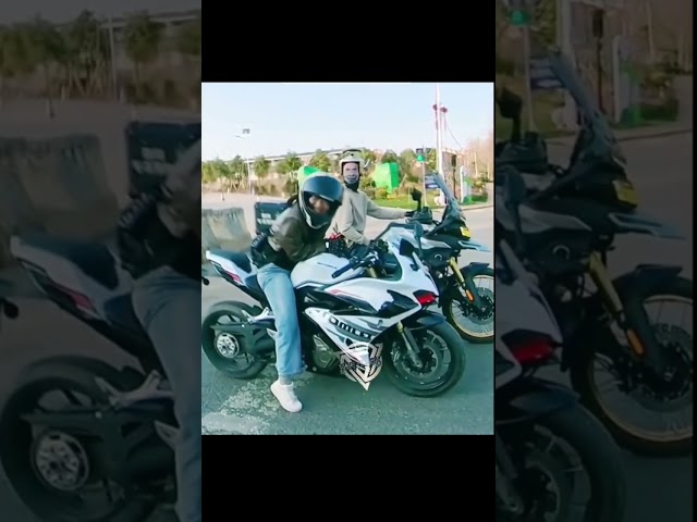 kocak cewek biker sampai kaget ngakak lihat 2 makhluk loh 🤣 #shorts