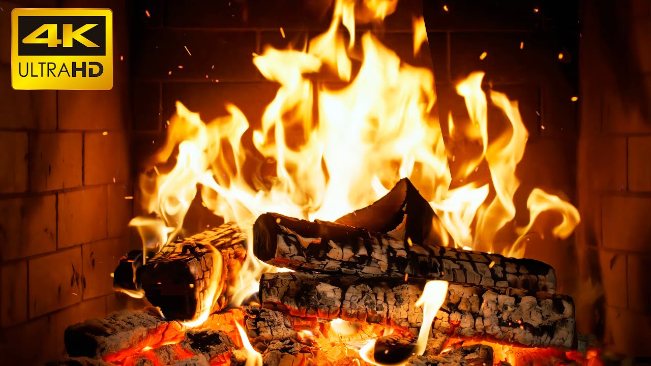 🔥 FIREPLACE MOUNTAIN NIGHT with PEACEFUL FIRE SOUNDS and DIM ROOM GLOW for COZY CHRISTMAS EVENINGS