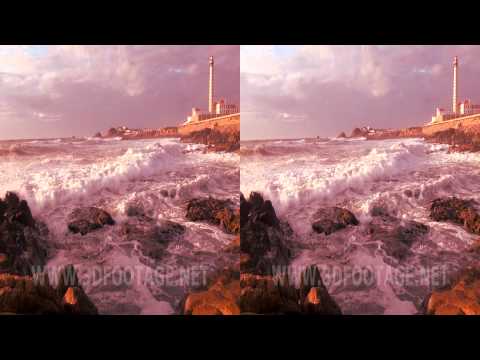 03 3D Video Sonnenuntergang am Strand von Porto / Sunset on the Porto Beach. Sony HDR-TD10E 3D Footage