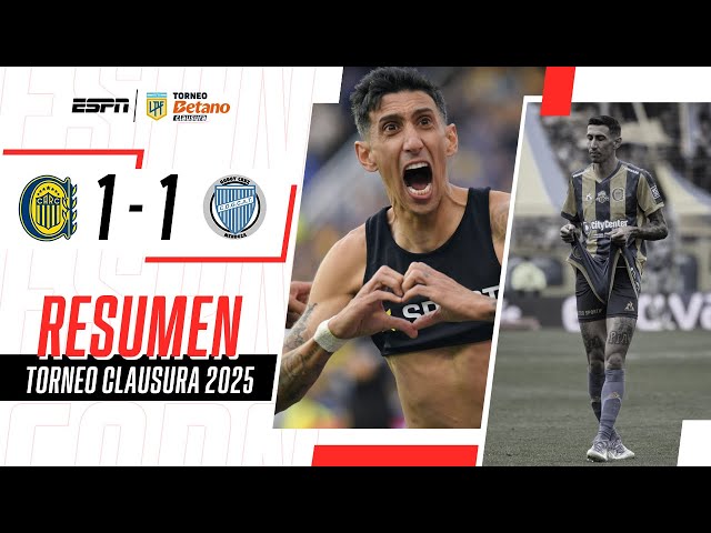 DI MARÍA VOLVIÓ CON GOL Y EL TOMBA LE AMARGÓ LA FIESTA EN EL FINAL | Central 1-1 G. Cruz | RESUMEN