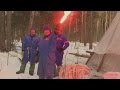 Astronauts in freezing survival exercise in Russian forest